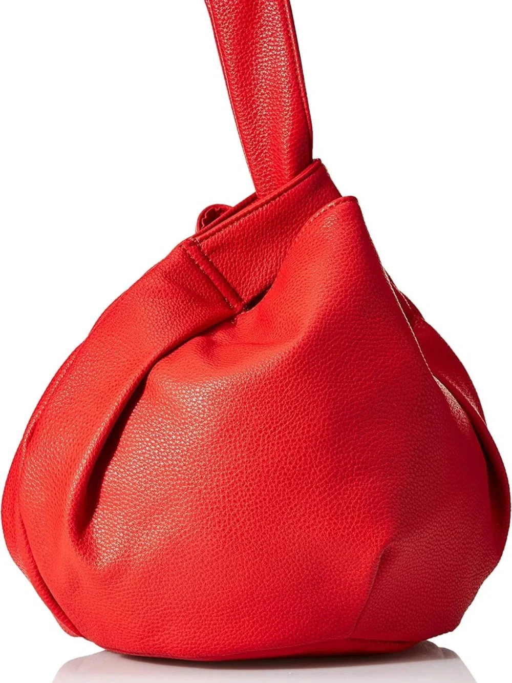 The Drop Avalon Red Knotted Wristlet Clutch Faux Leather Bucket Bag